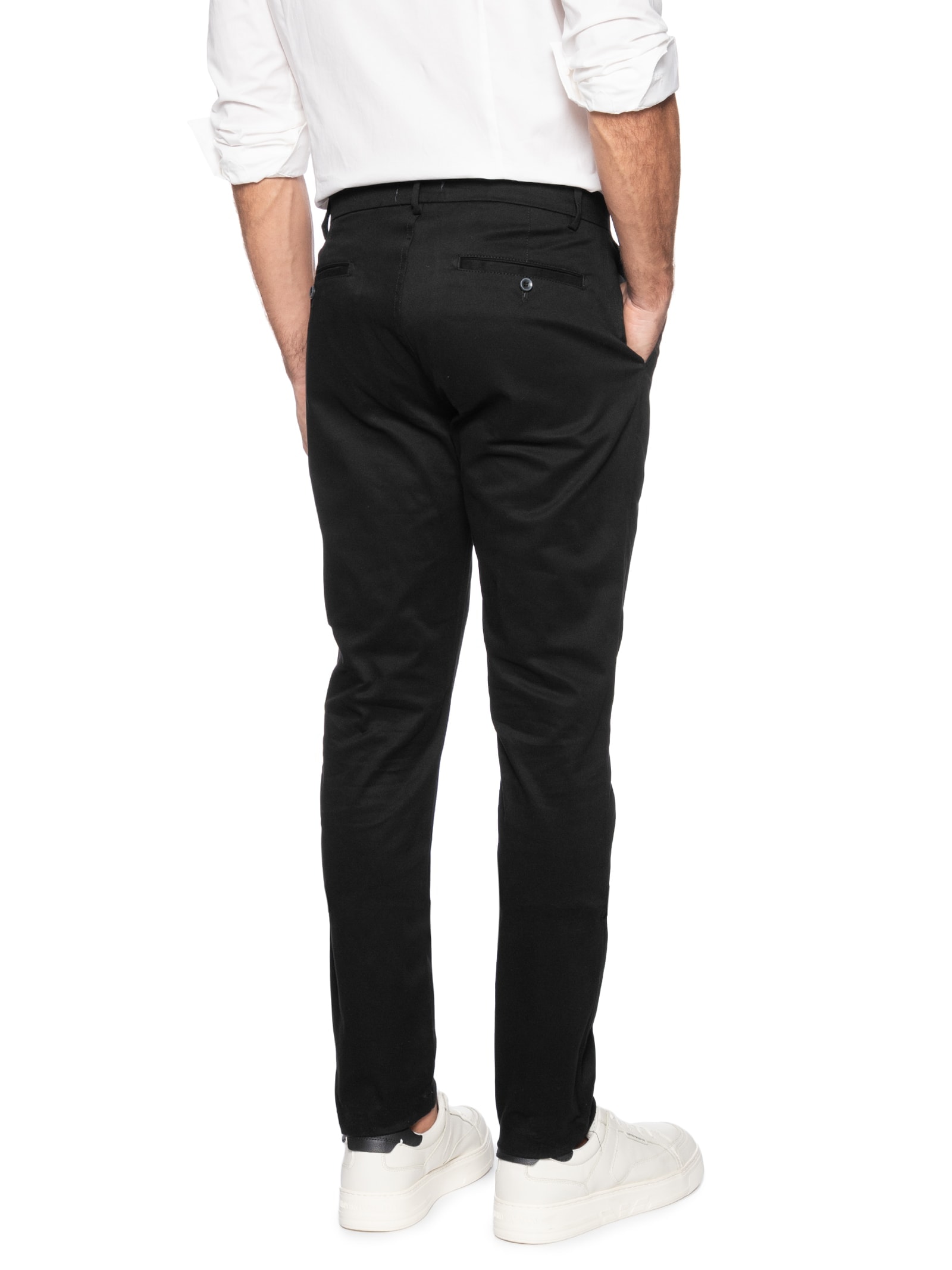 Calça Masculina Slim Cós Social Preto '2 Essential