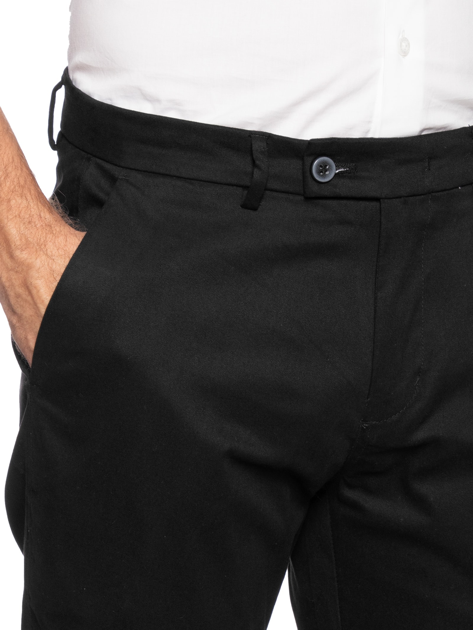 Calça Masculina Slim Cós Social Preto '2 Essential