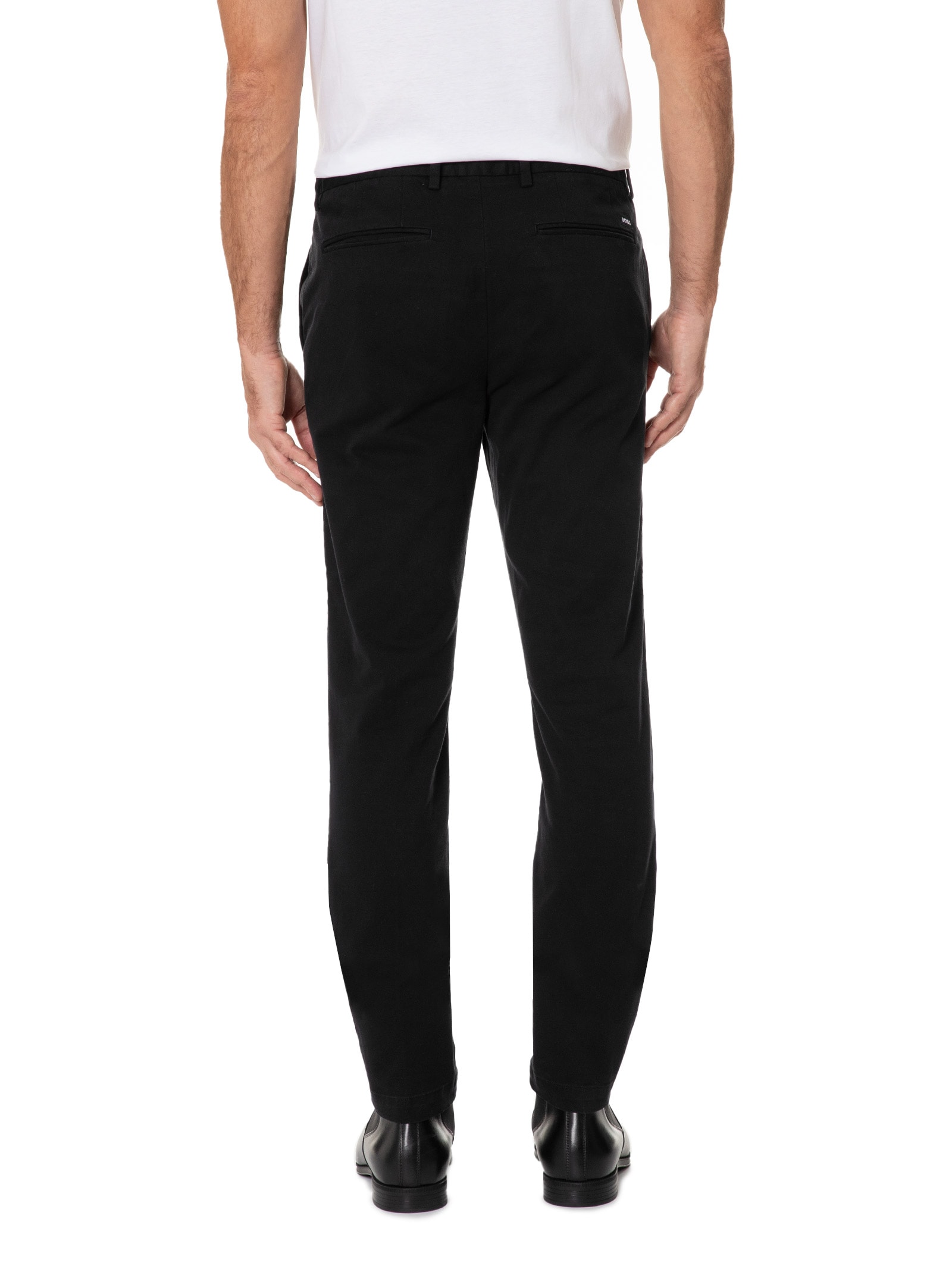 Calça Masculina Slim De Sarja Kaito Preto Preto Boss