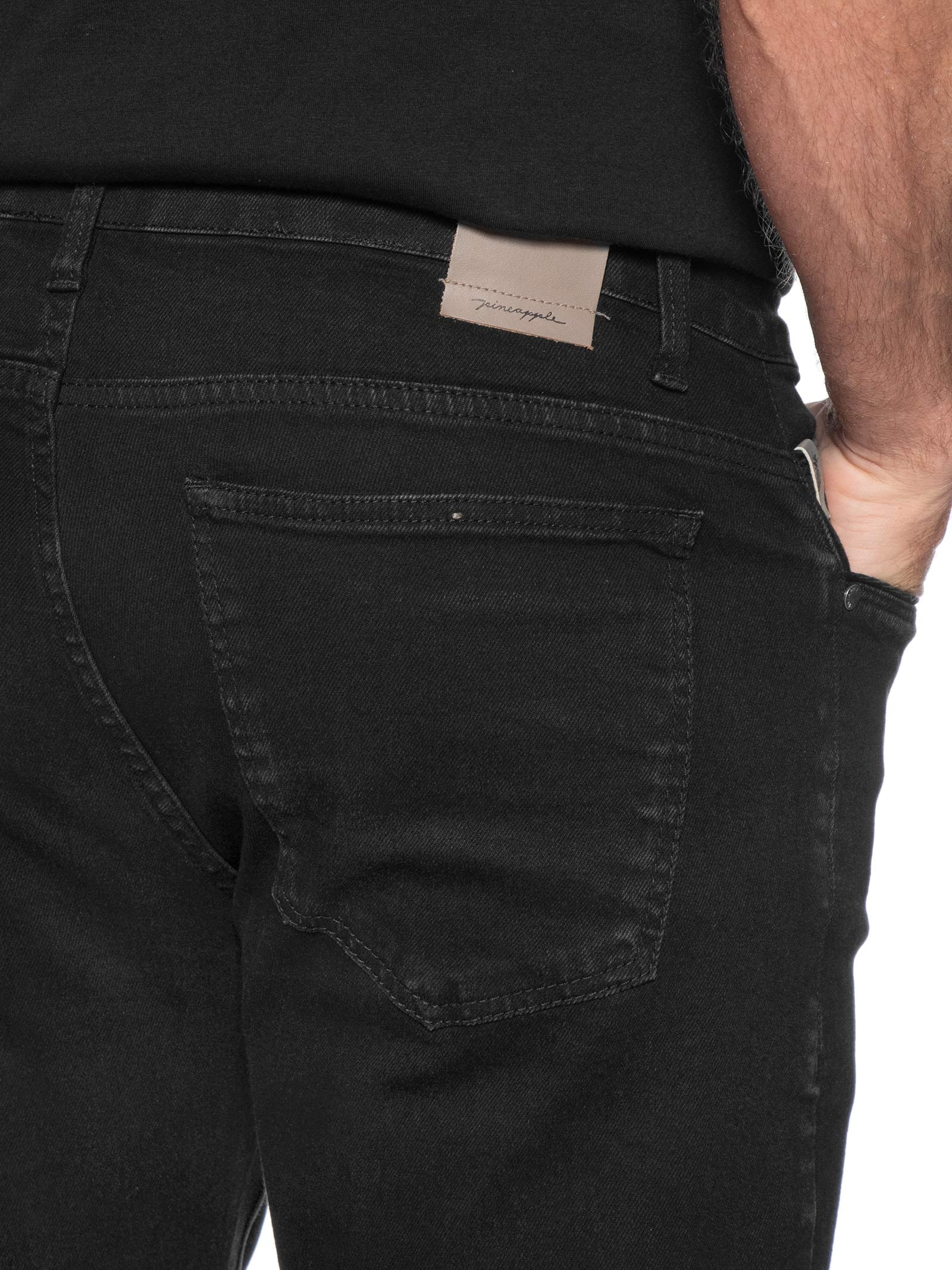 Calça Masculina Slim Fit Jeans Preto Pineapple