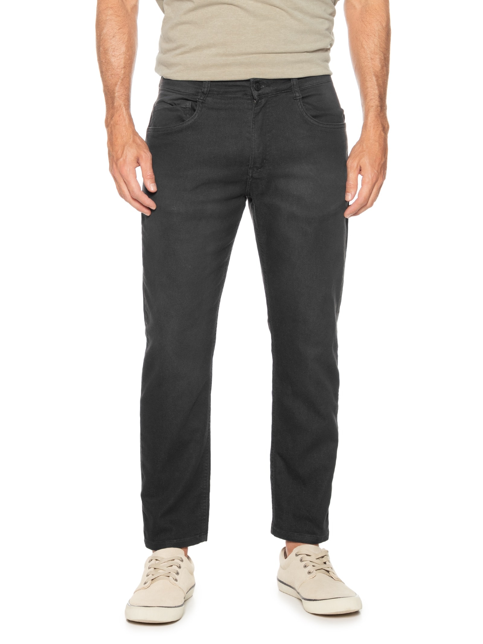 Calça Masculina Slim Fit Leblon Comfort TNT Preto Osklen