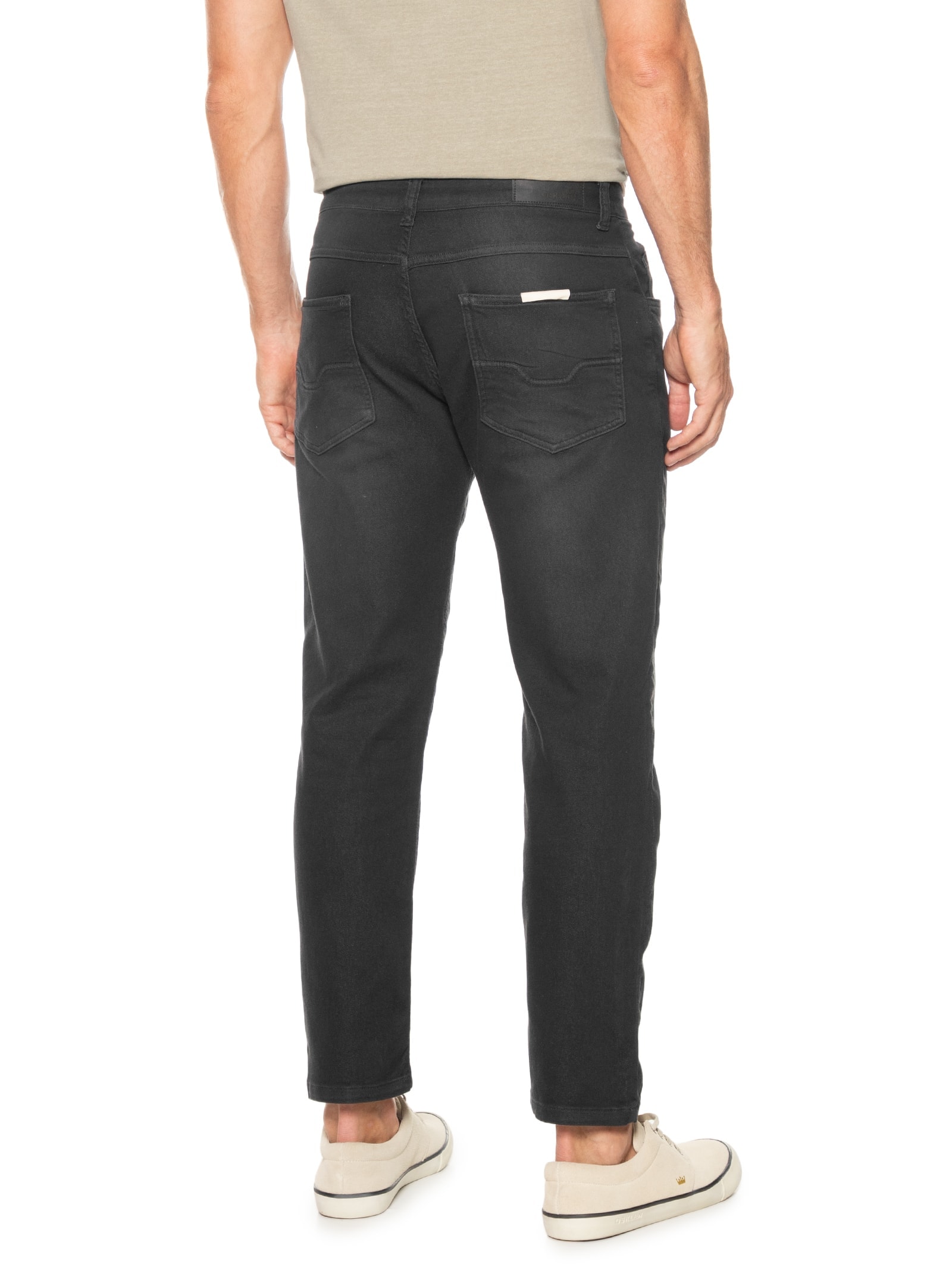 Calça Masculina Slim Fit Leblon Comfort TNT Preto Osklen