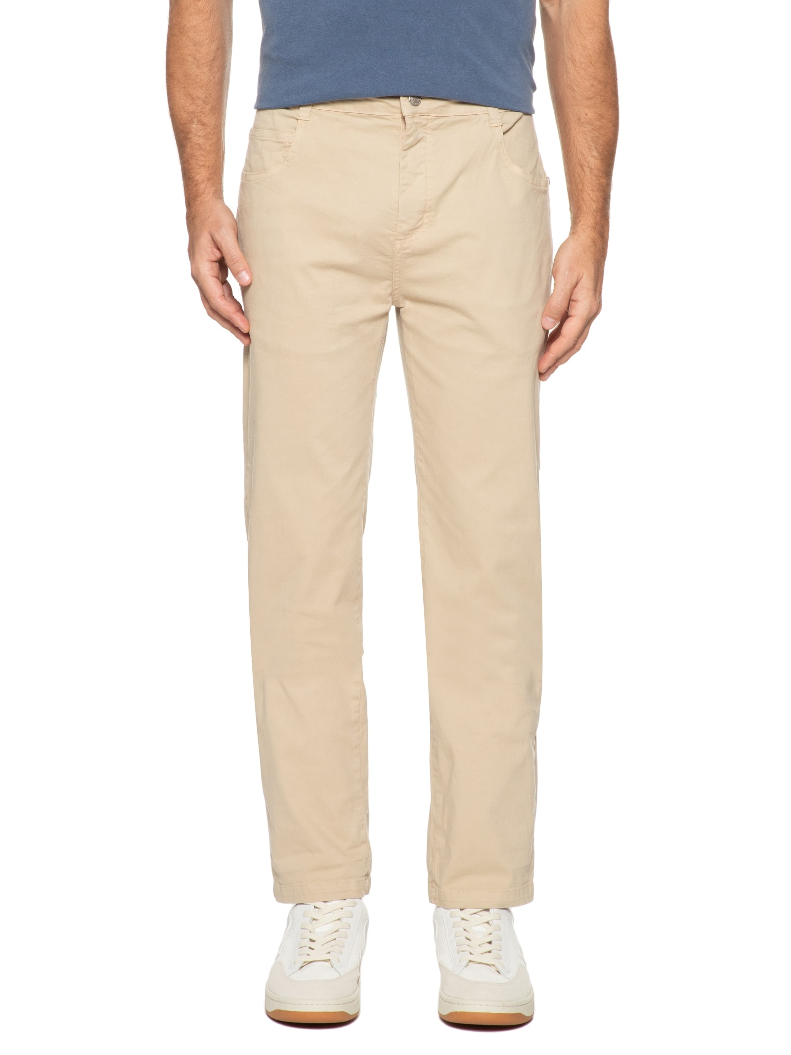 Calça Masculina Slim Jeans Denim E-Color Bege Osklen