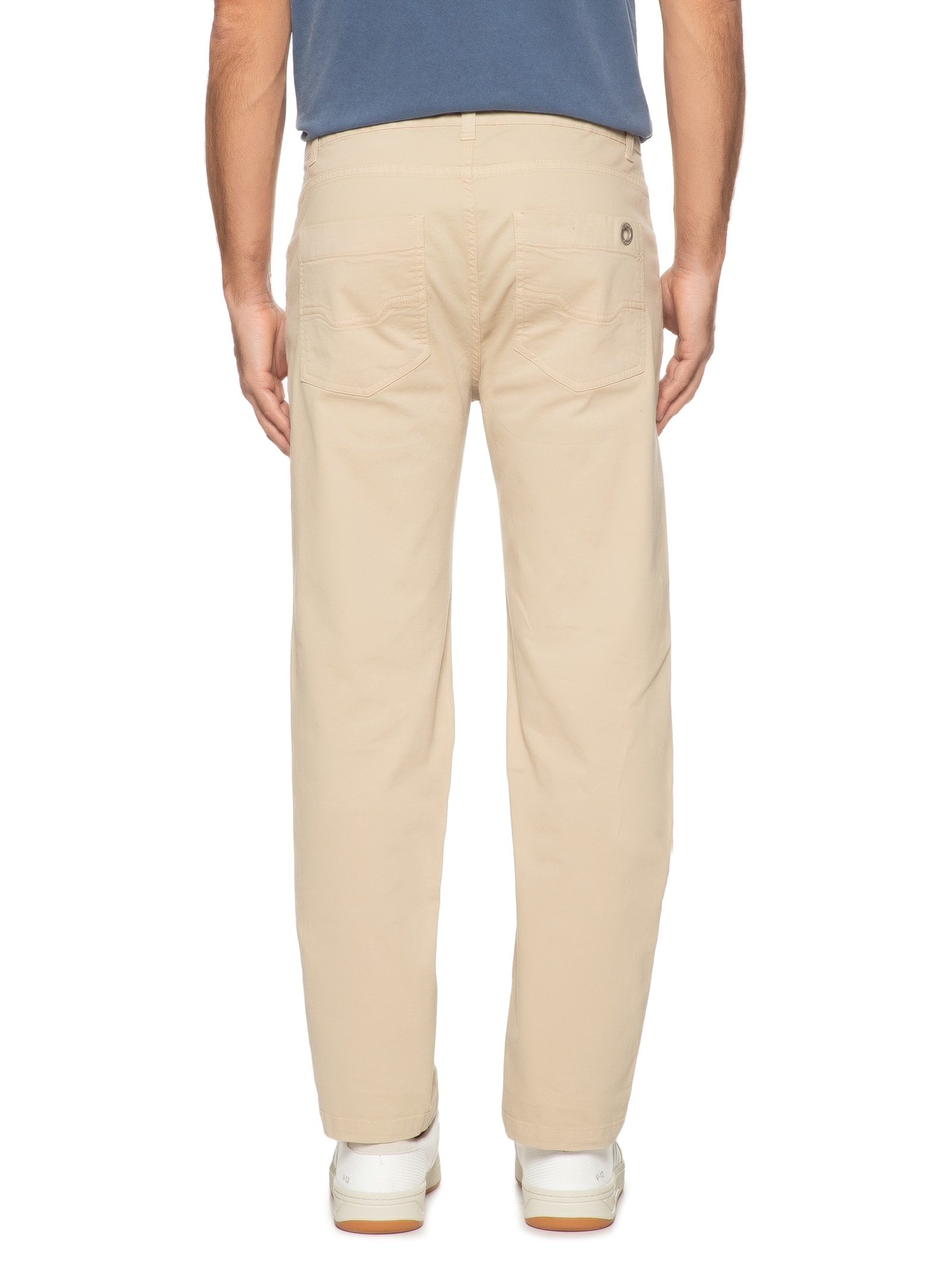 Calça Masculina Slim Jeans Denim E-Color Bege Osklen