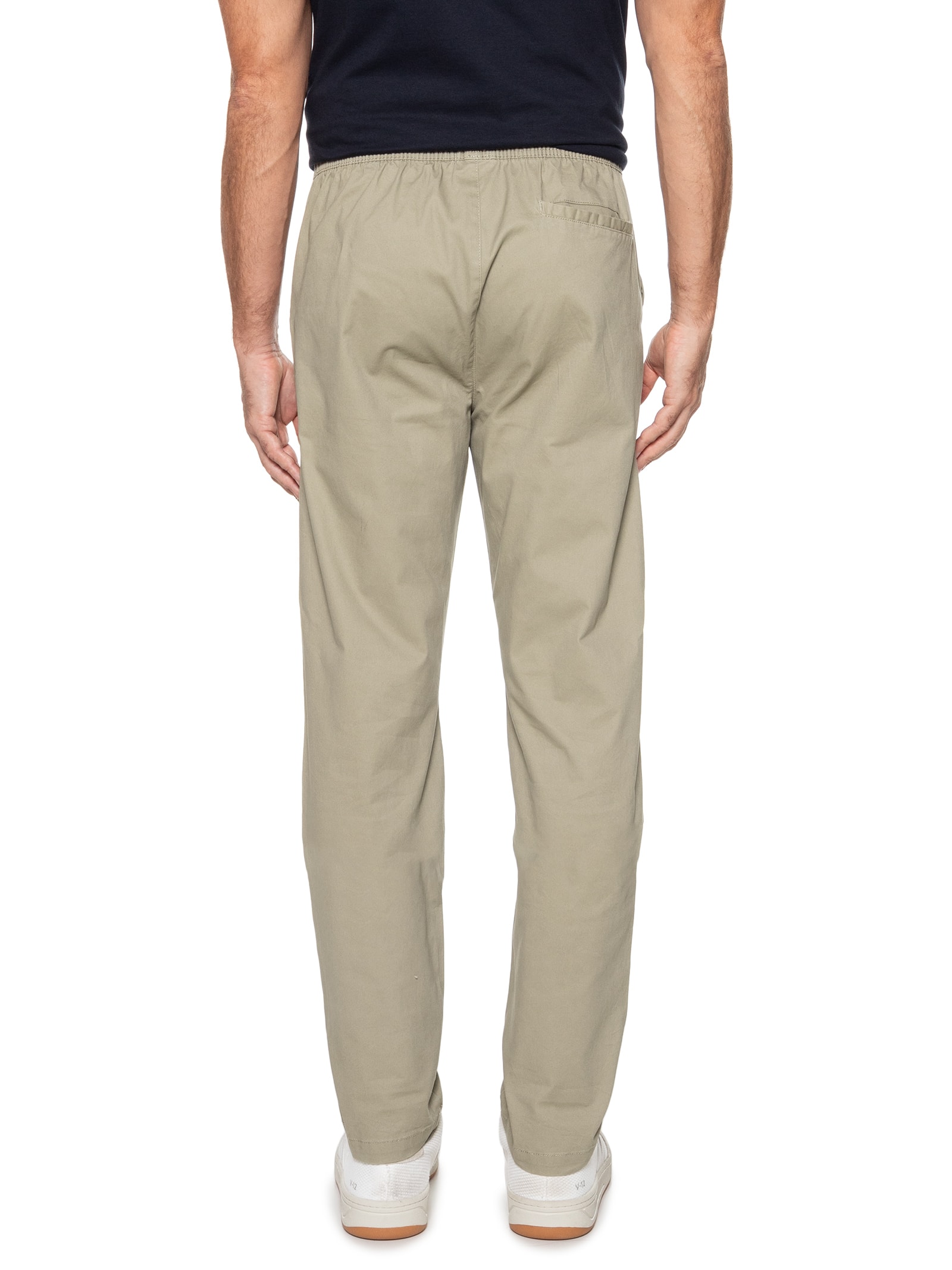 Calça Masculina Slim Sarja Com Elástico Azul Basiq Men