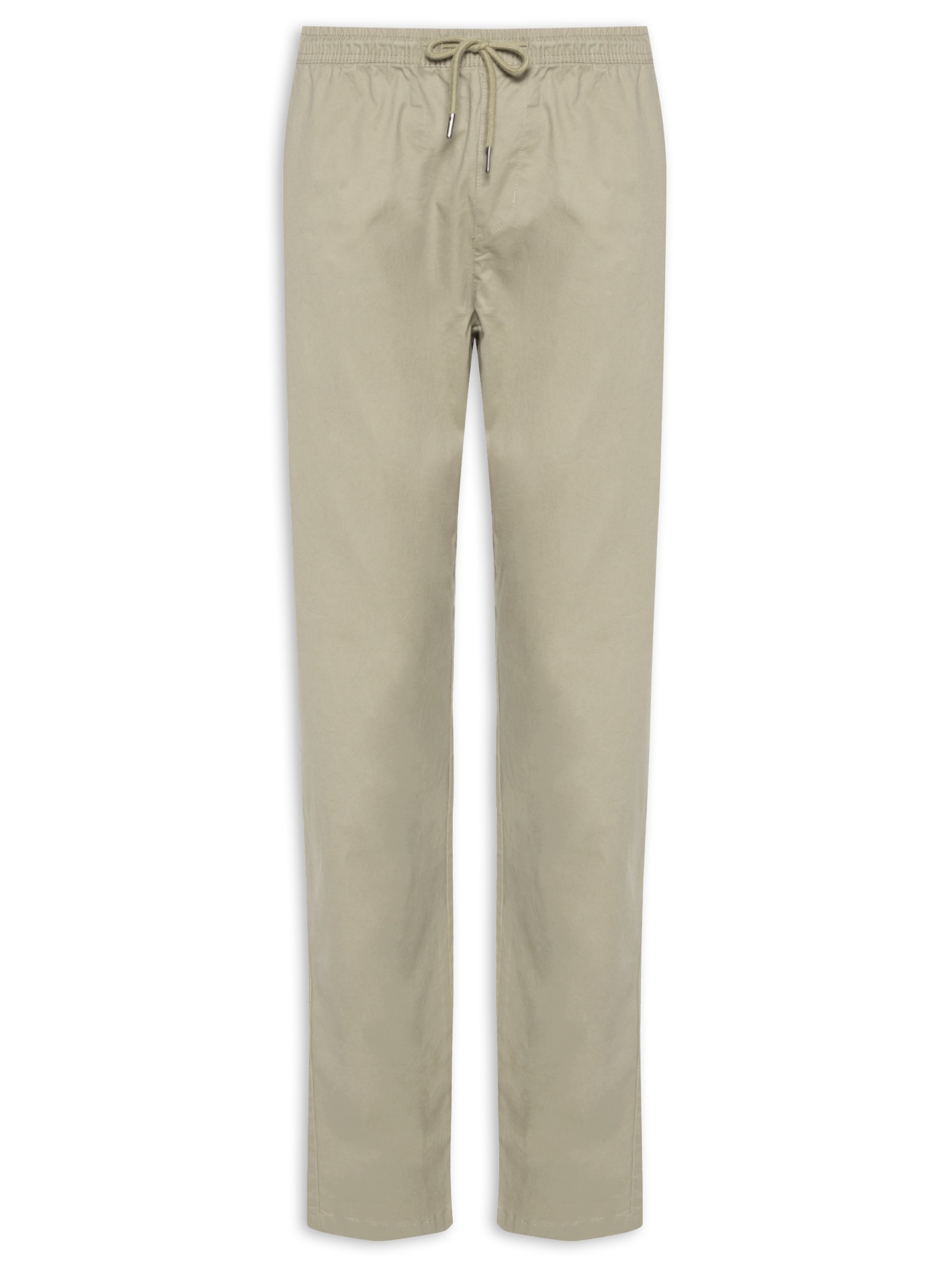 Calça Masculina Slim Sarja Com Elástico Azul Basiq Men