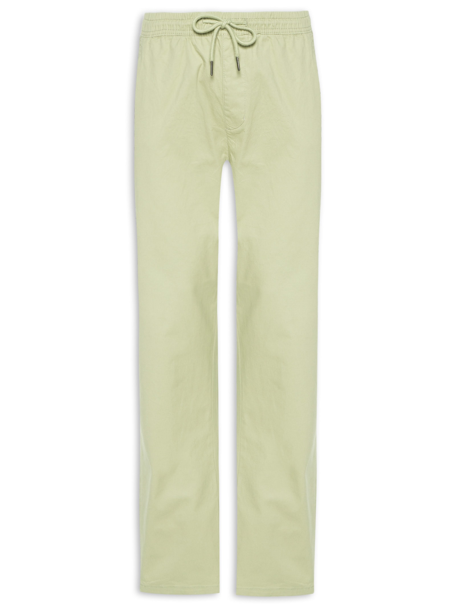 Calça Masculina Slim Sarja Com Elástico Azul Basiq Men