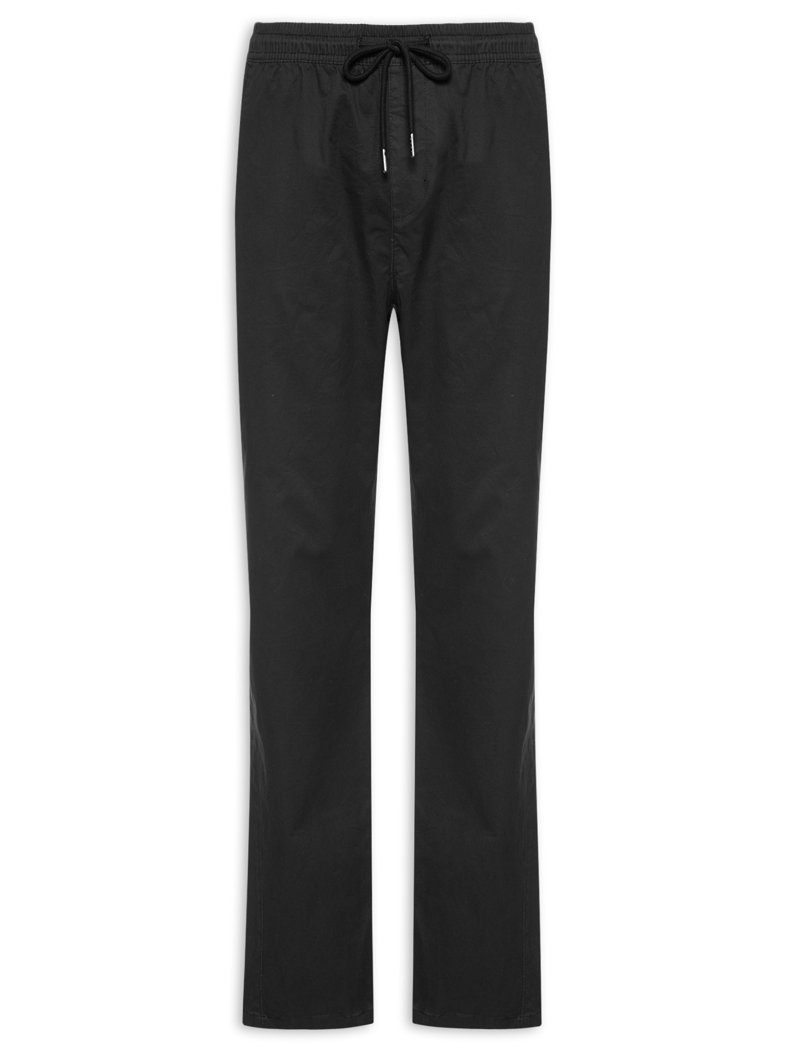 Calça Masculina Slim Sarja Com Elástico Azul Basiq Men