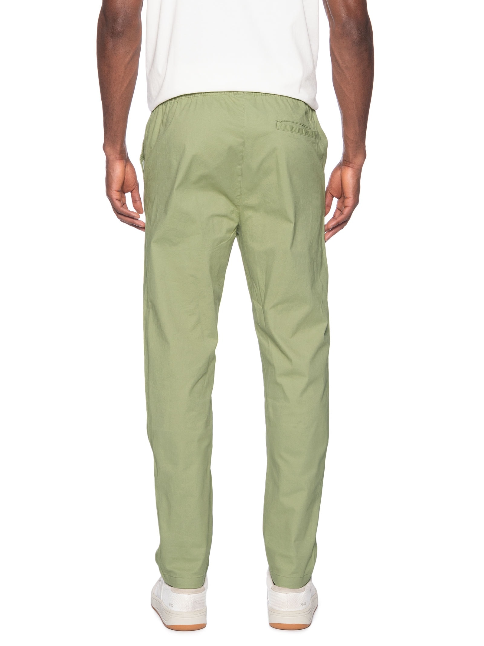 Calça Masculina Slim Sarja Com Elástico Azul Basiq Men