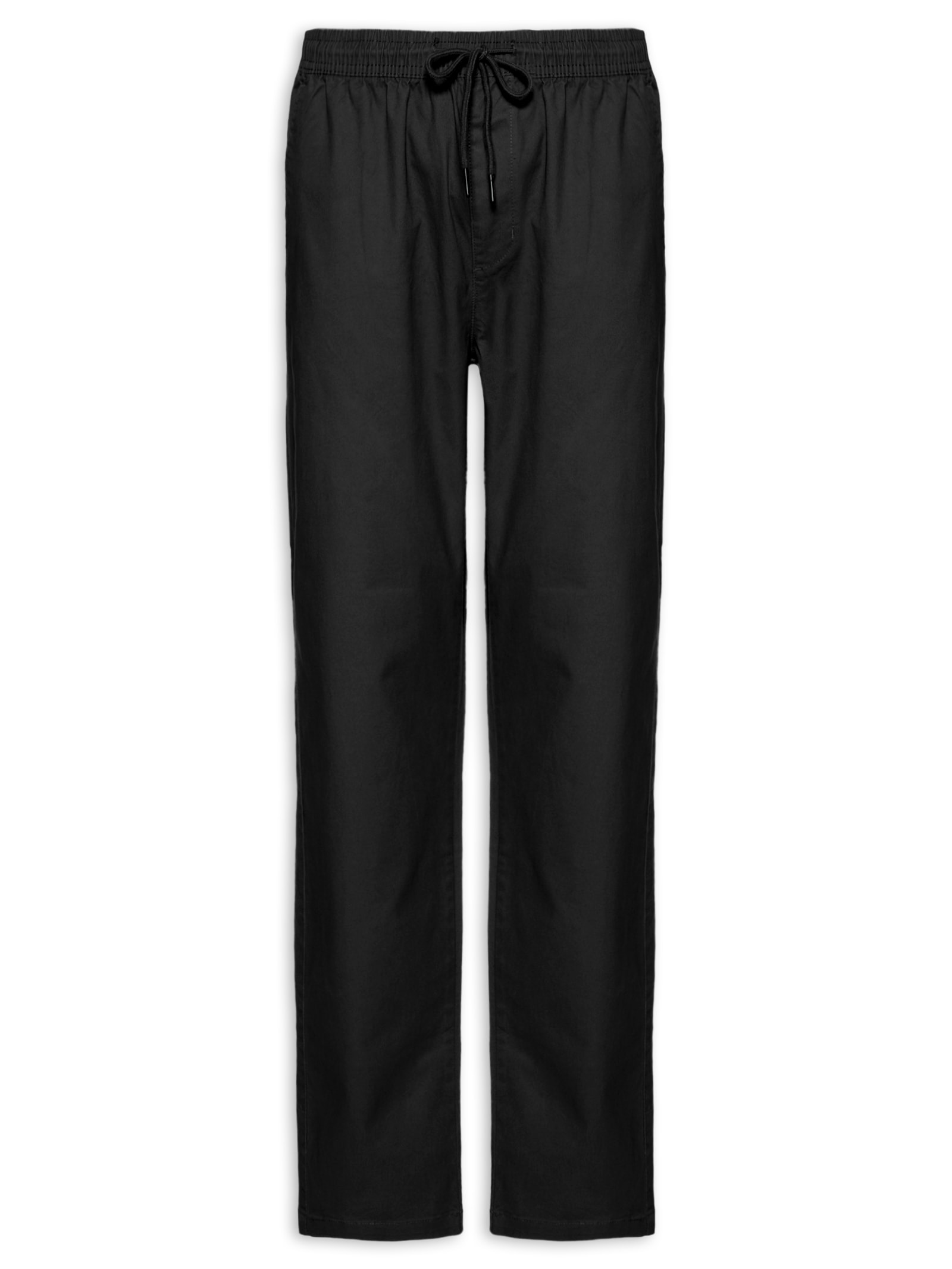 Calça Masculina Slim Sarja Com Elástico Azul Basiq Men