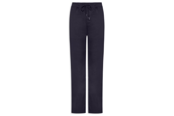 Calça Masculina Slim Sarja Com Elástico - Azul
