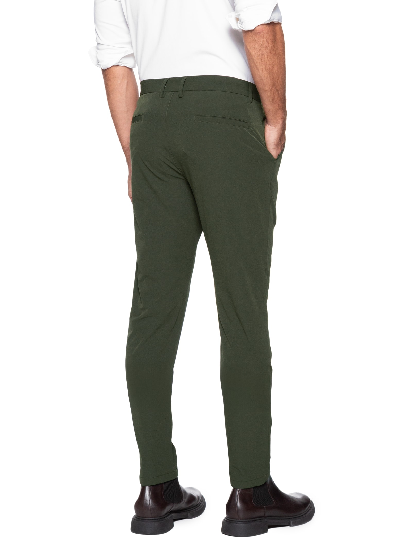 Calça Masculina Social Slim Básica Verde  '2 Essential