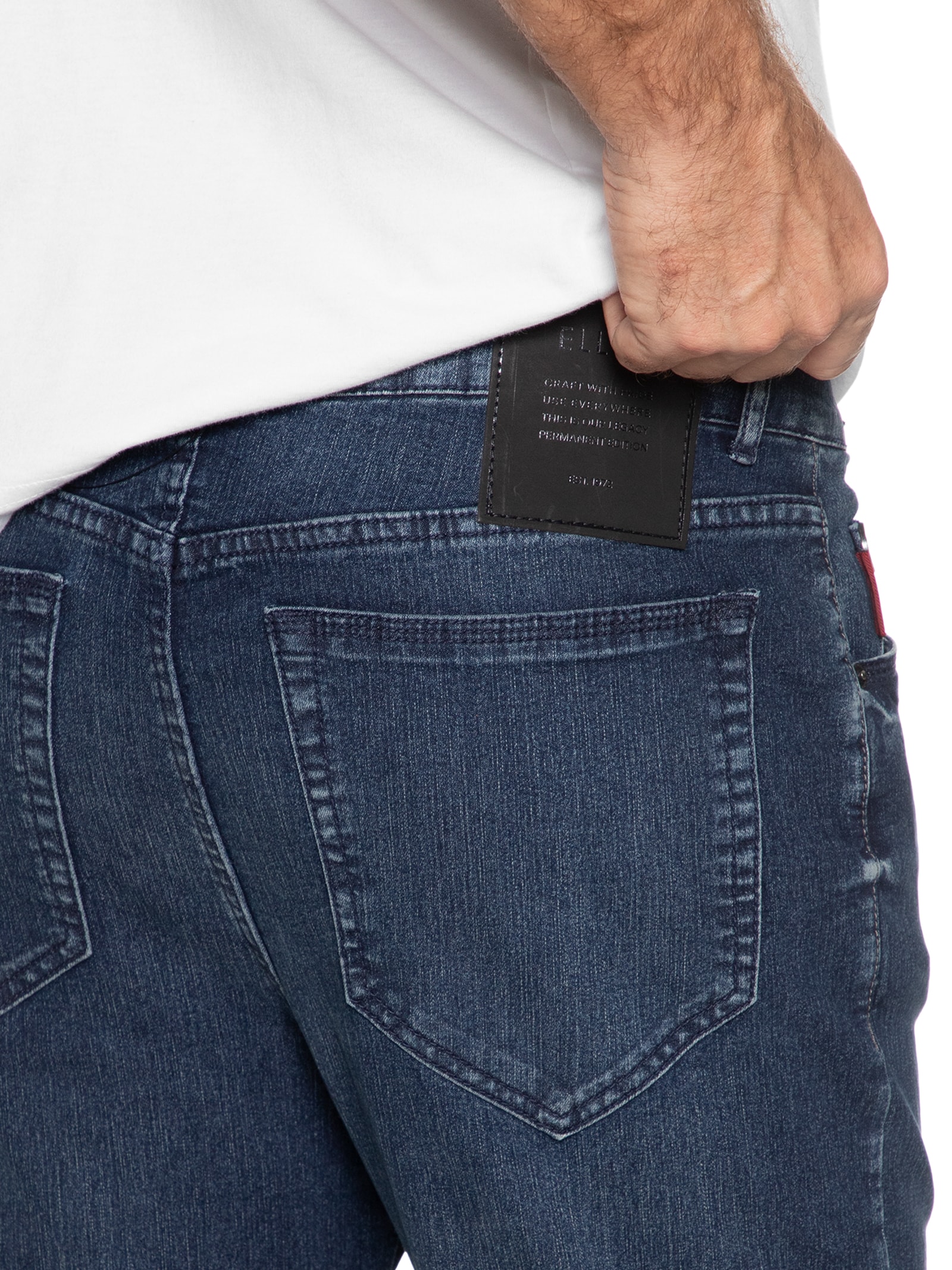 Ellus - Calça Masculina Sprouting Ly Iv slim 5-pockets - Azul