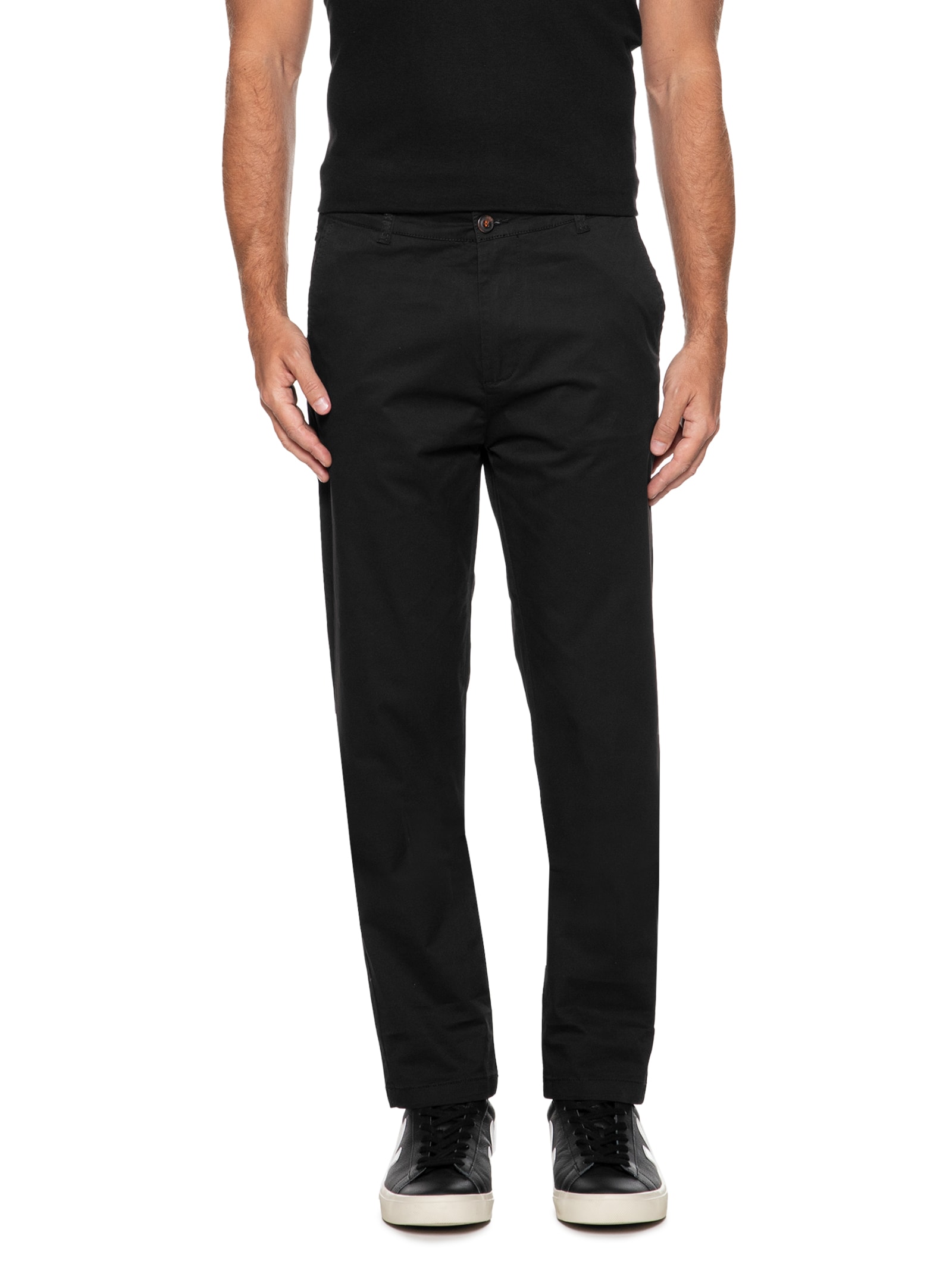 Jab - Calça Masculina Stretch Slim Ton - Preto