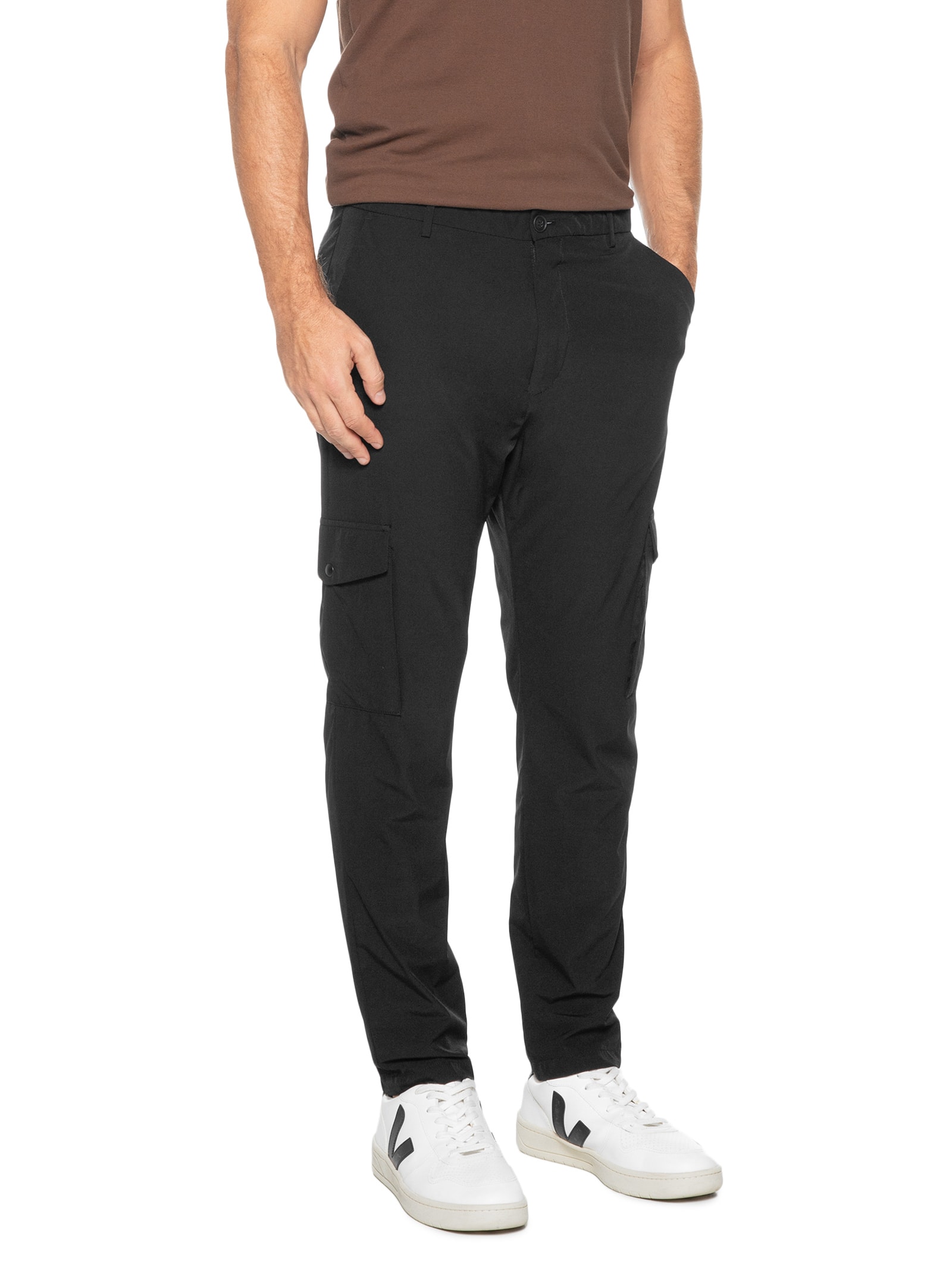 Calça Masculina Tech Alta Performance Cargo Preto '2 Essential