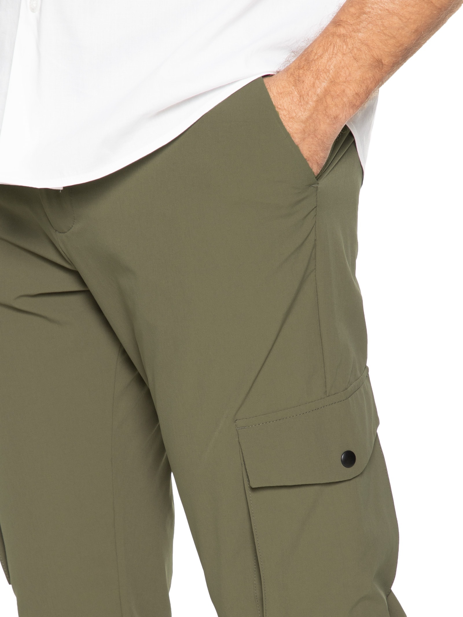 Calça Masculina Tech Alta Performance Cargo Verde '2 Essential