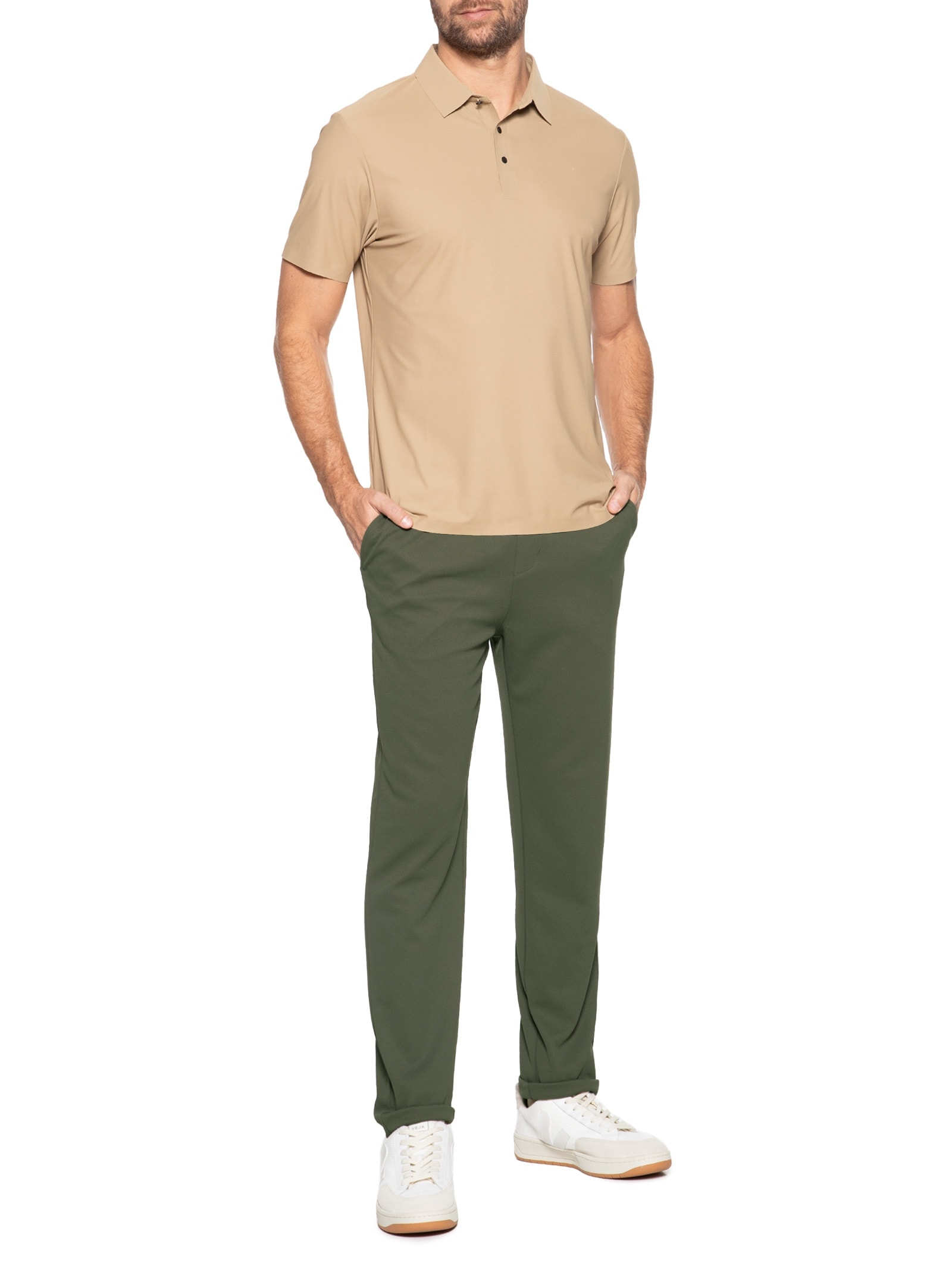 Calça Masculina Tech Com Cós Elástico Verde '2 Essential