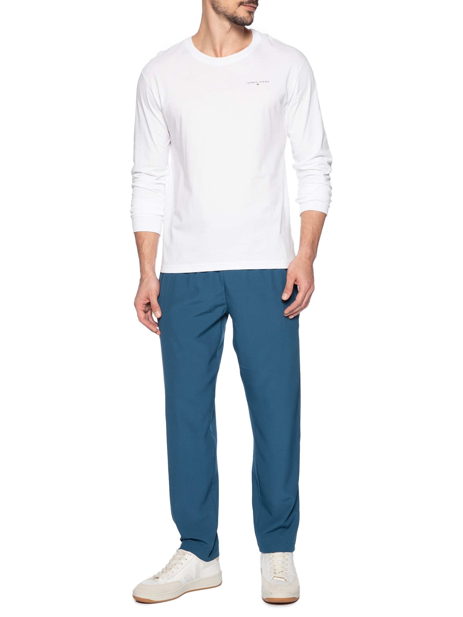 Calça Masculina Tech Comfy Básica Azul Basiq Men