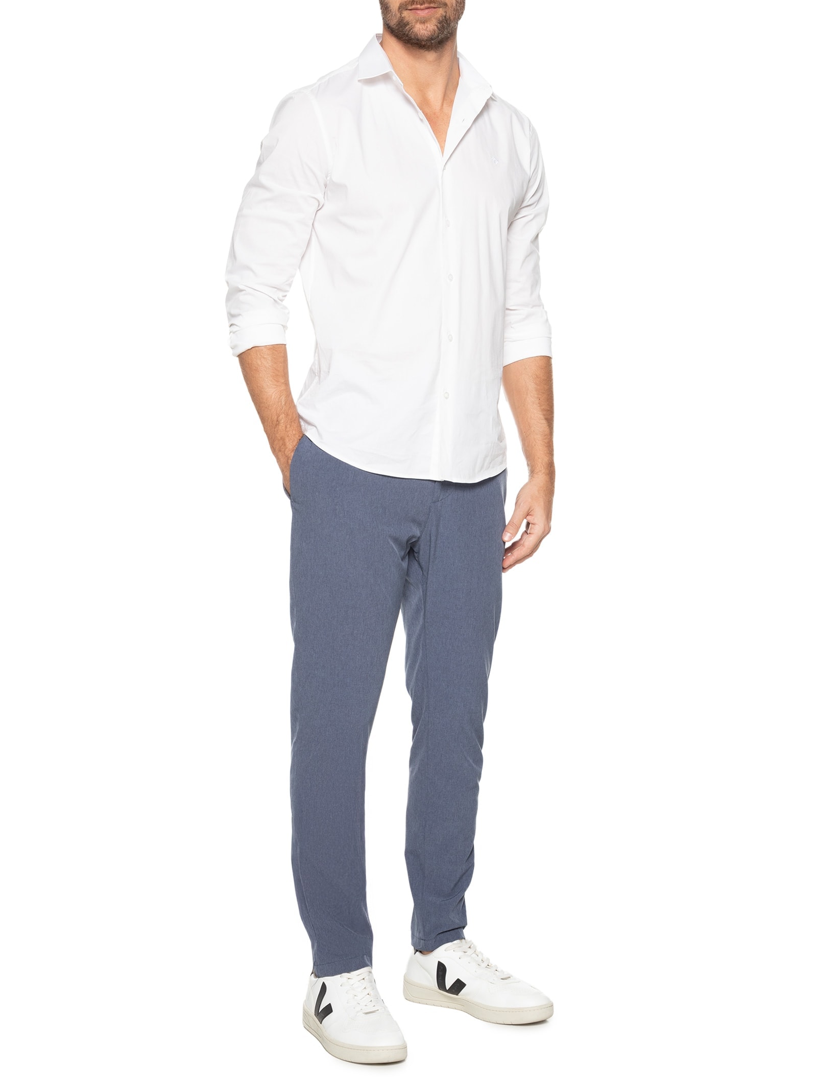 Calça Masculina Tech Slim Azul  '2 Essential