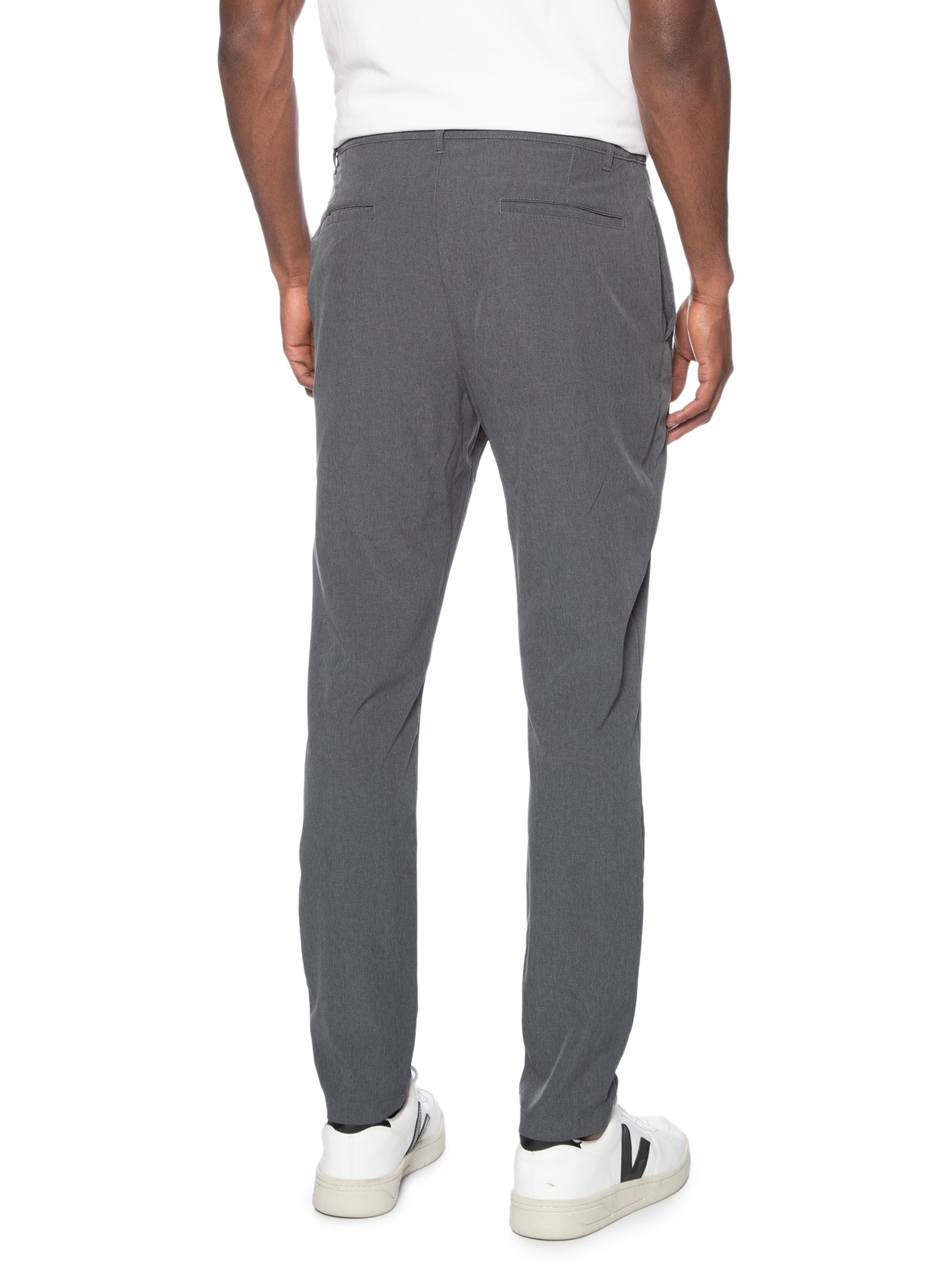 Calça Masculina Tech Slim Cinza  '2 Essential