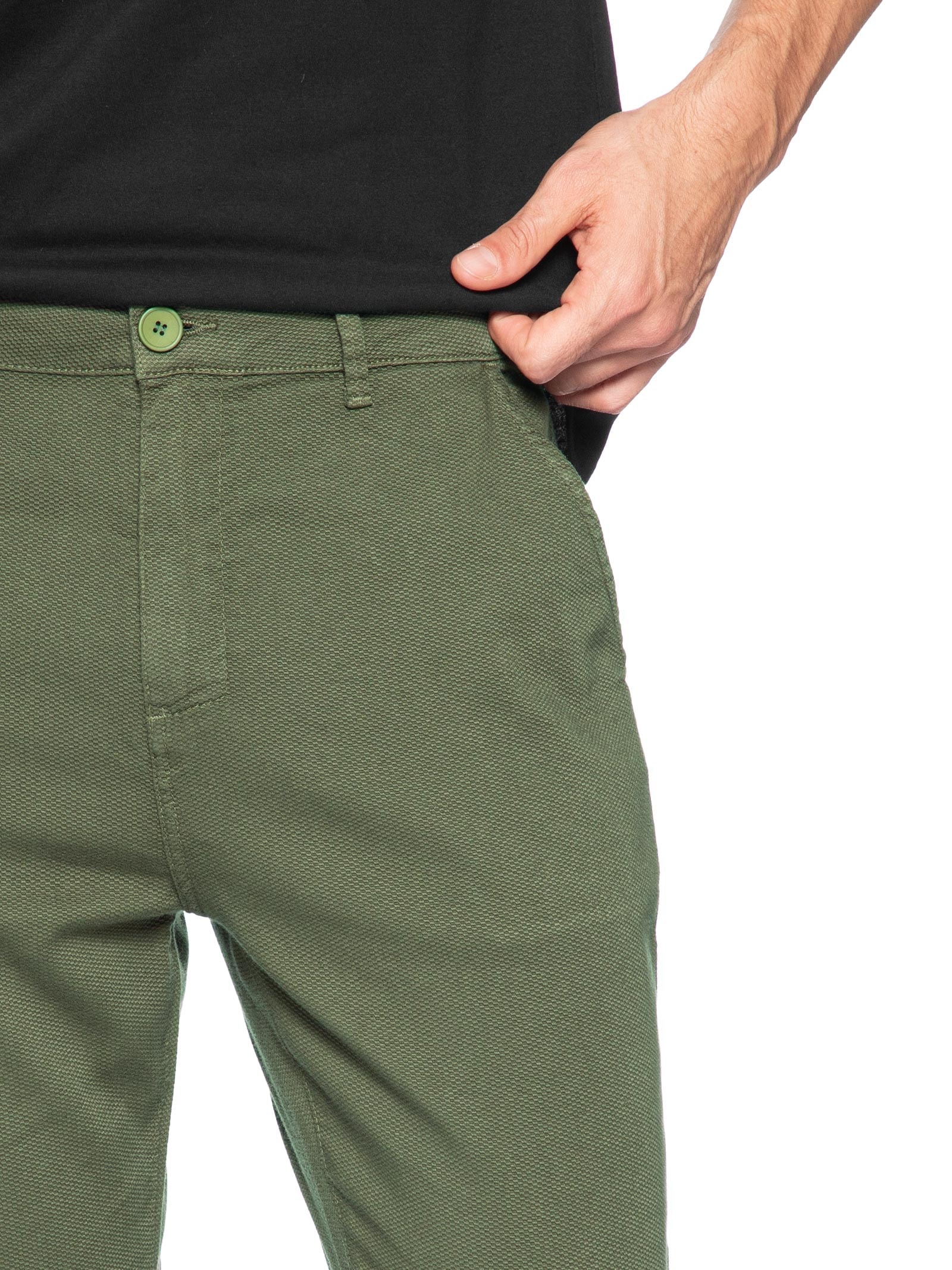 Calça Masculina Texture Comfort Cotton Verde Osklen