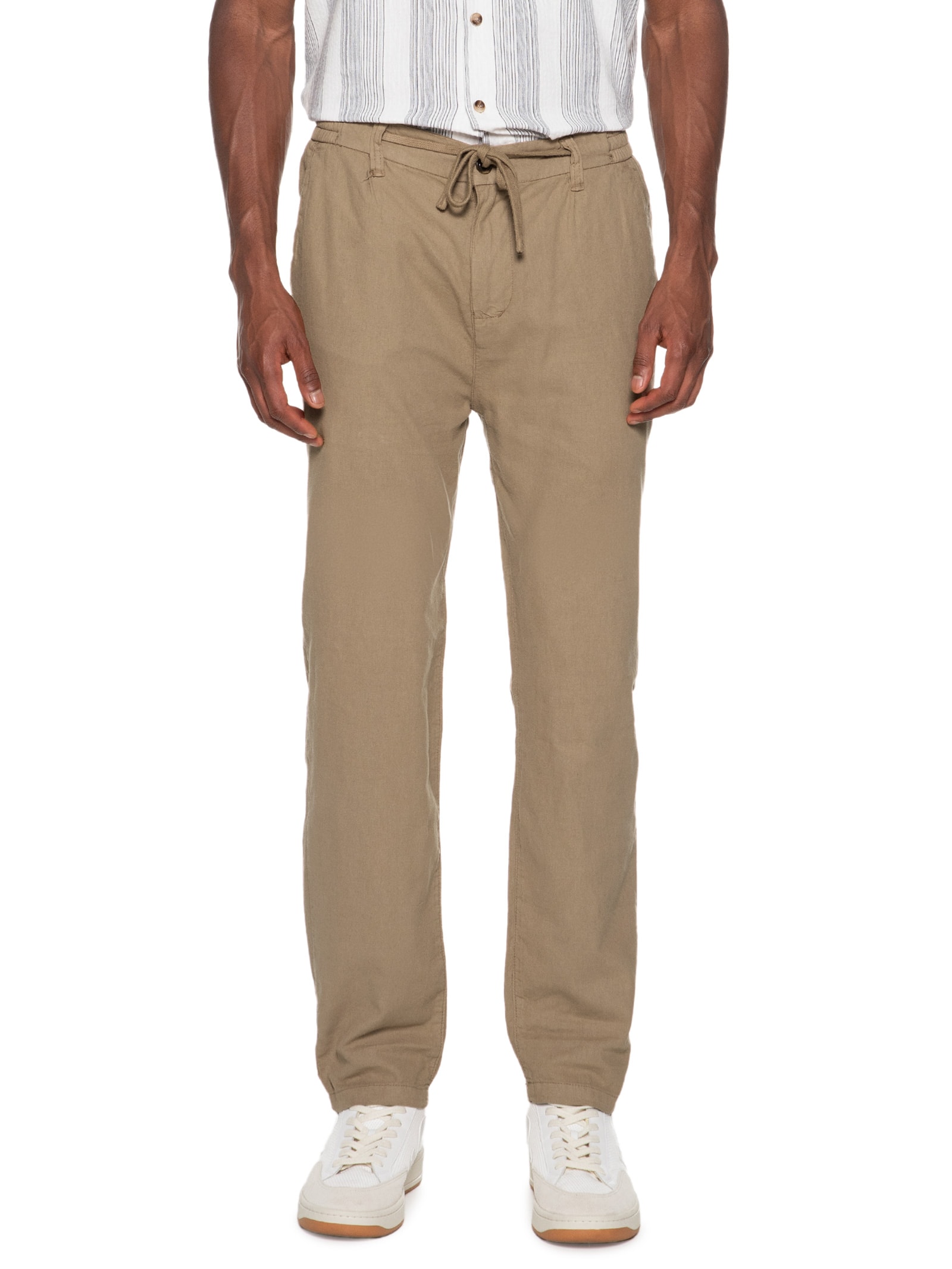 Calça Masculina Tintura Linen Bege  Jab