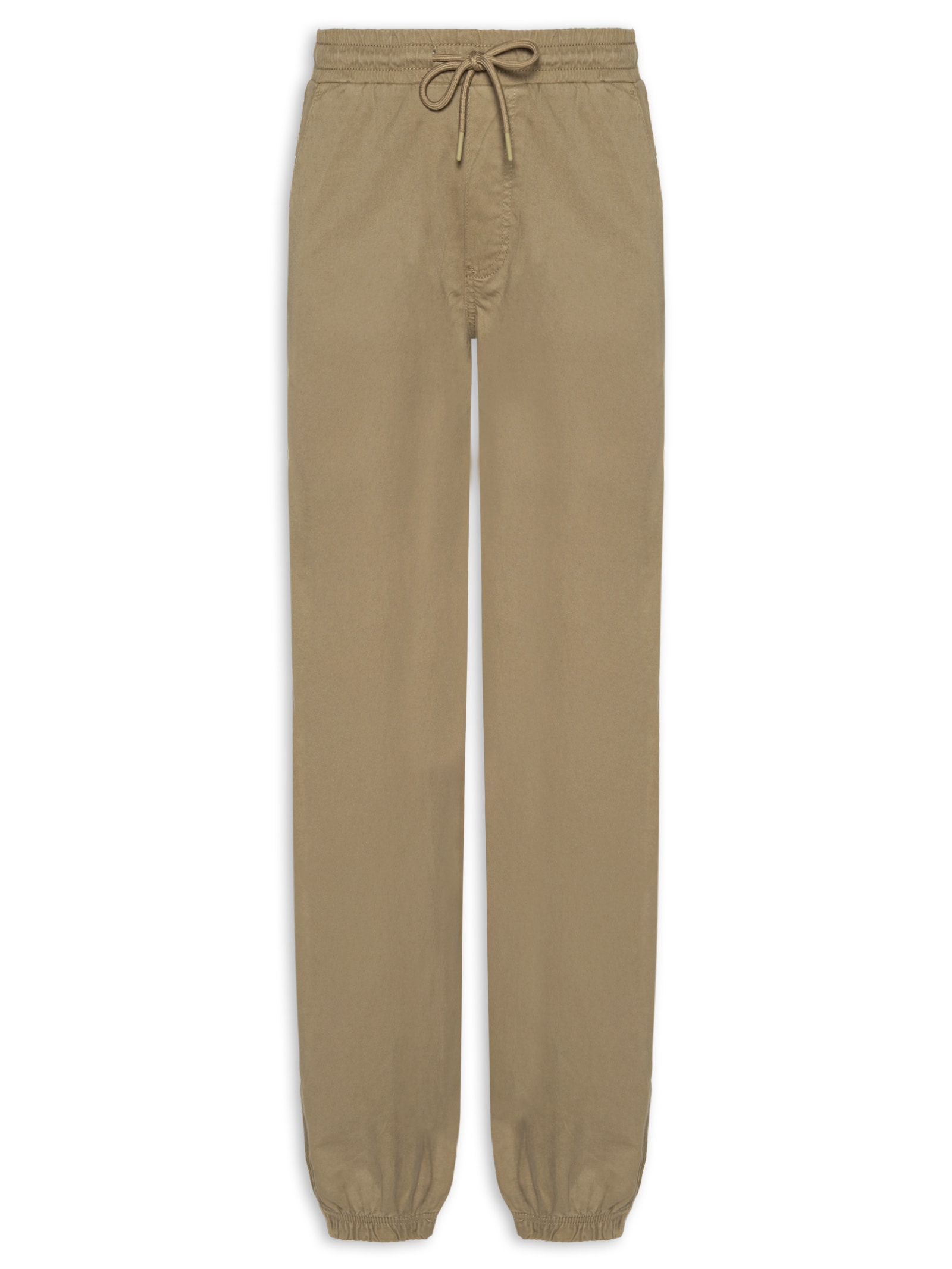 Calça Masculina Troy Cuffed Jogger Moletom Bege Jack & Jones