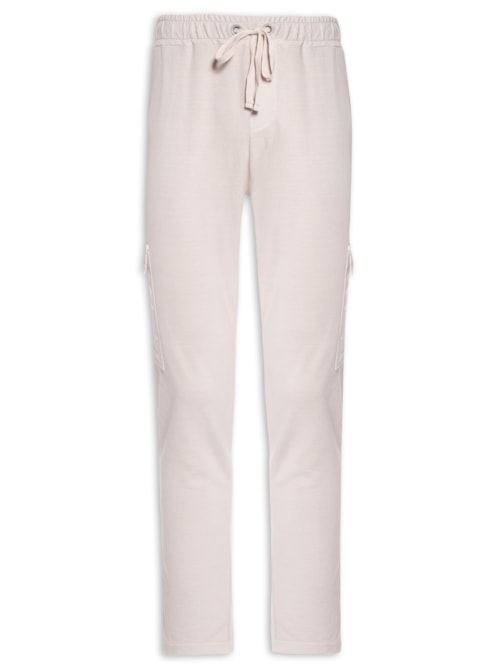Calça Moletom Cargo – Bege