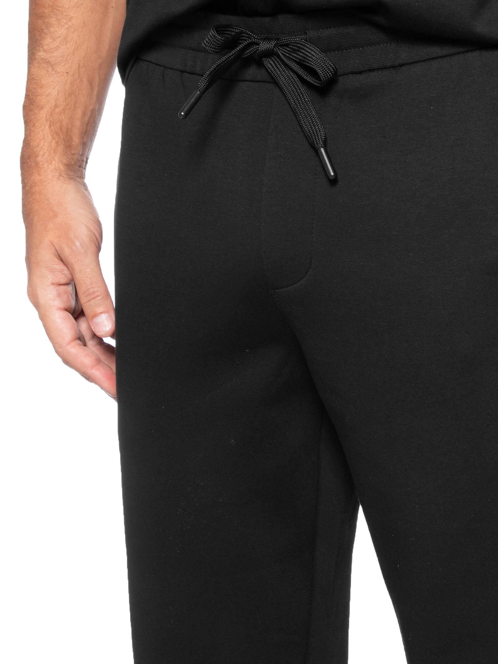 Calça Moletom Masculina AX Bordado Preto Armani Exchange
