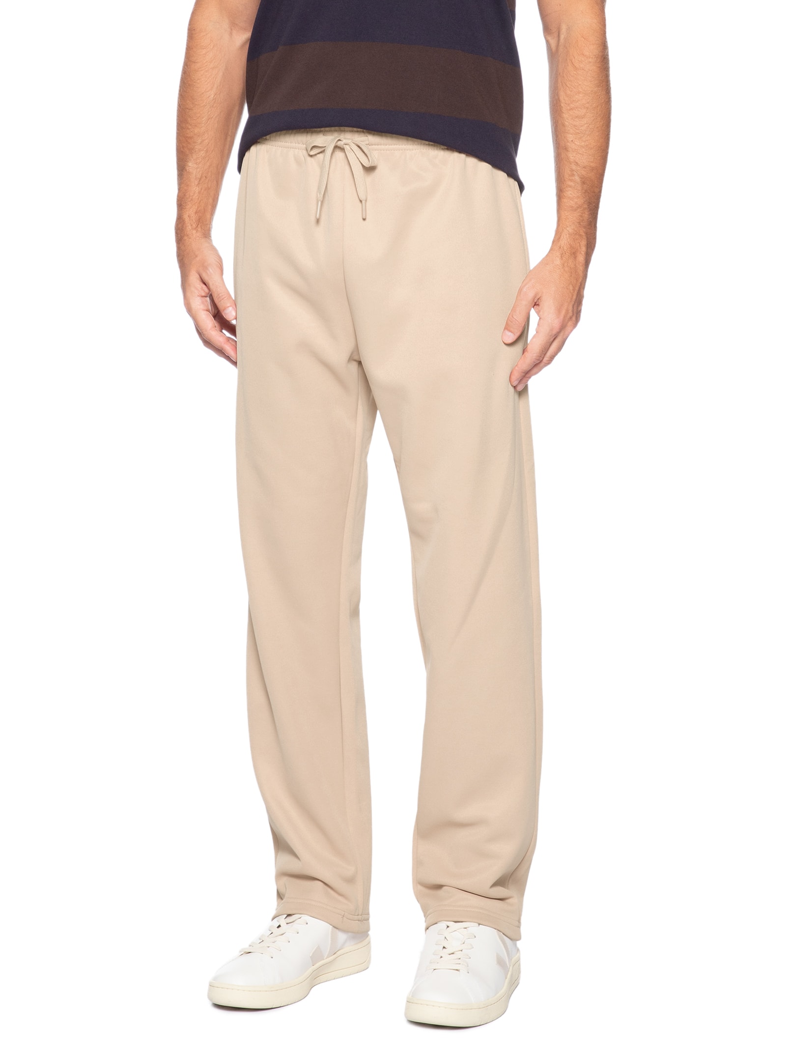 Calça Moletom Masculina Básica Bege Basiq Men