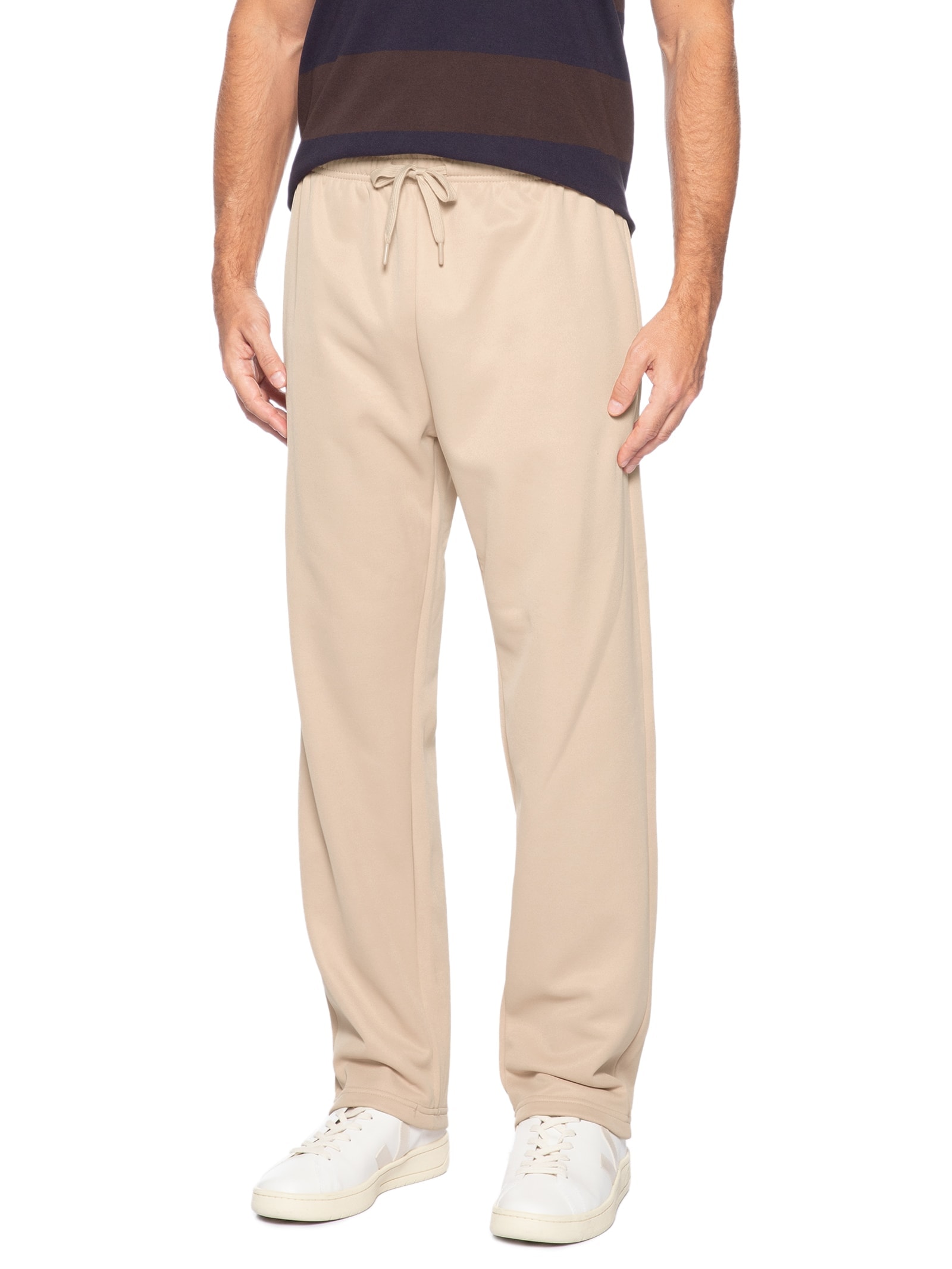 Calça Moletom Masculina Básica Bege Basiq Men