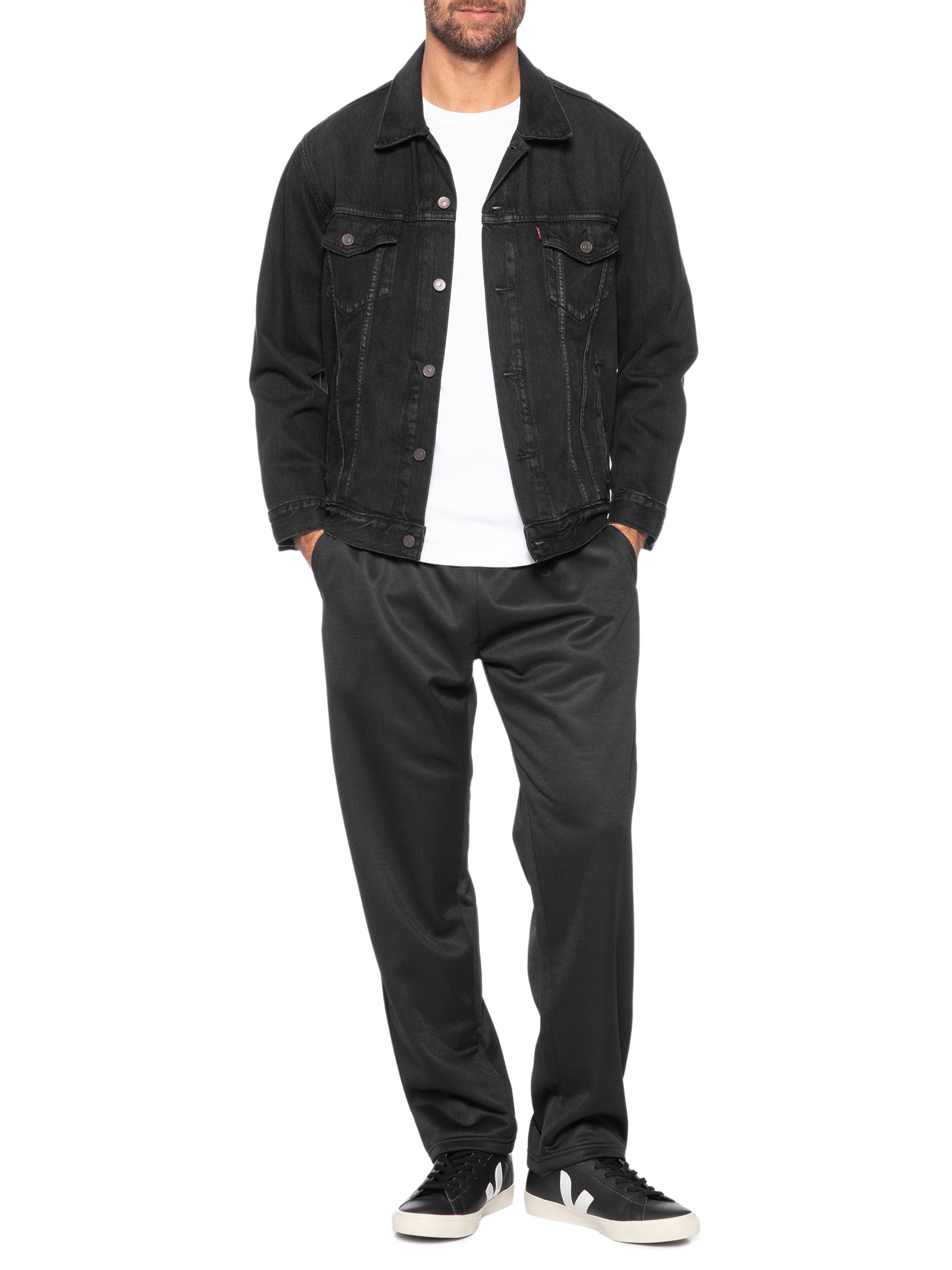 Calça Moletom Masculina Básica Preto Basiq Men