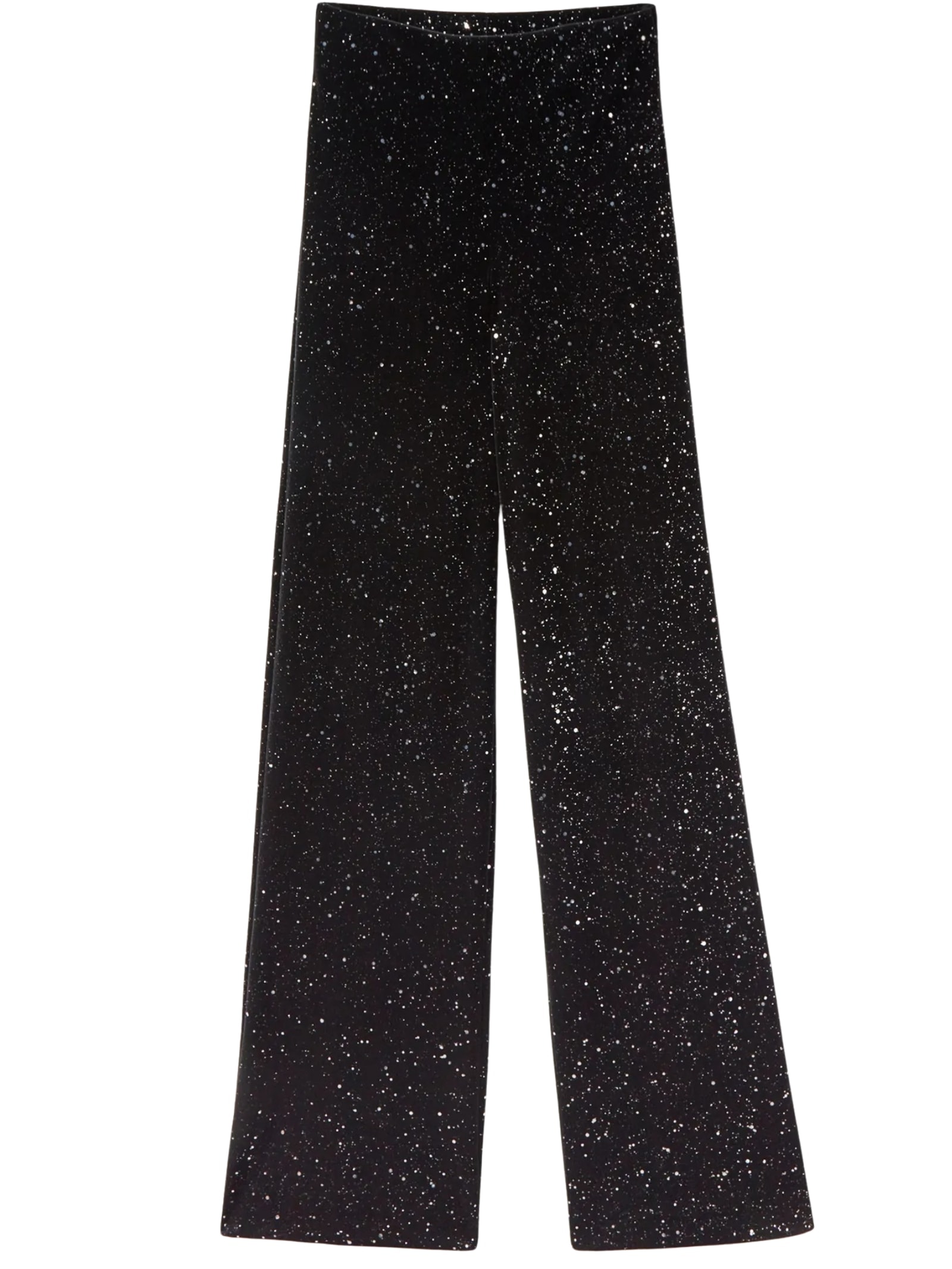 Calça Pantalona Com Brilho Preto Calzedonia