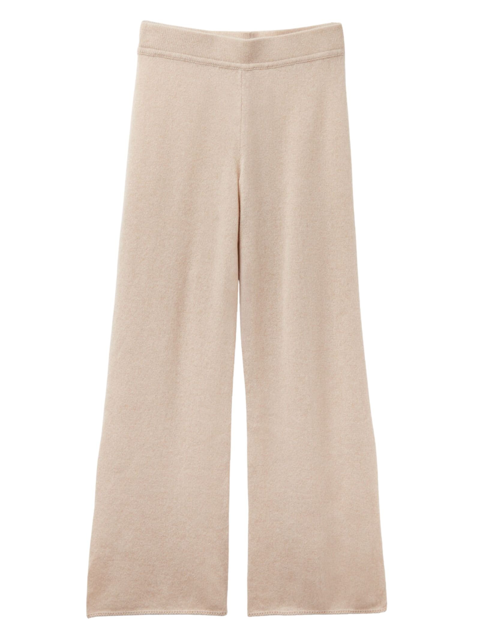 Calça Pantalona Em 100% Cashmere Bege Intimissimi