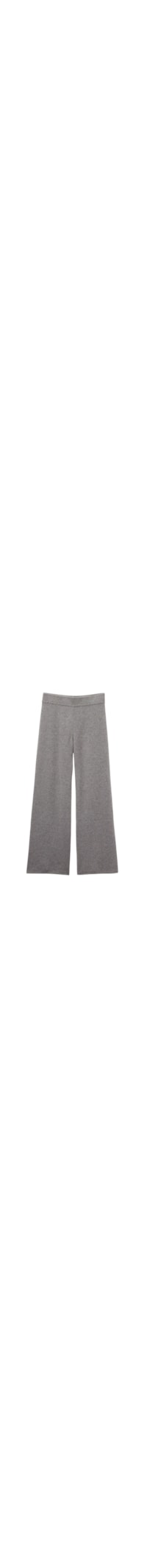Calça Pantalona Em 100% Cashmere - Cinza