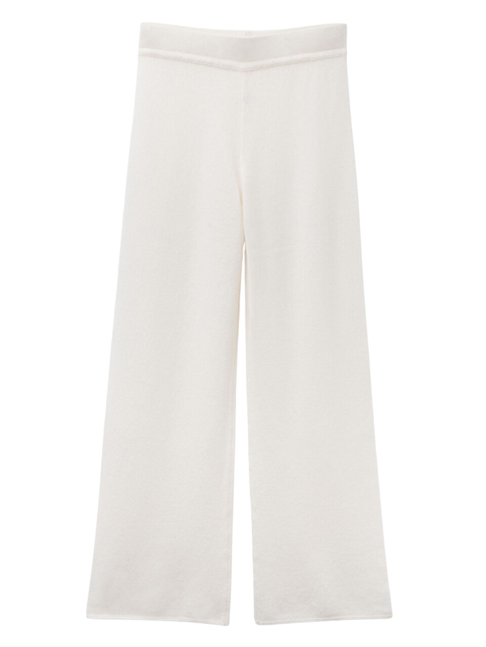 Calça Pantalona Em 100% Cashmere Marfim Intimissimi