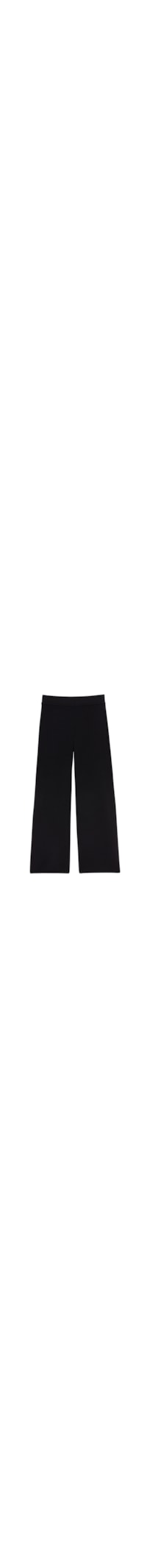 Calça Pantalona Em 100% Cashmere - Preto