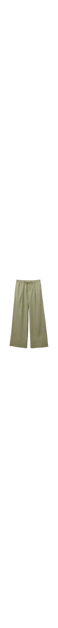 Calça Pantalona Em Linho e Viscose - Verde