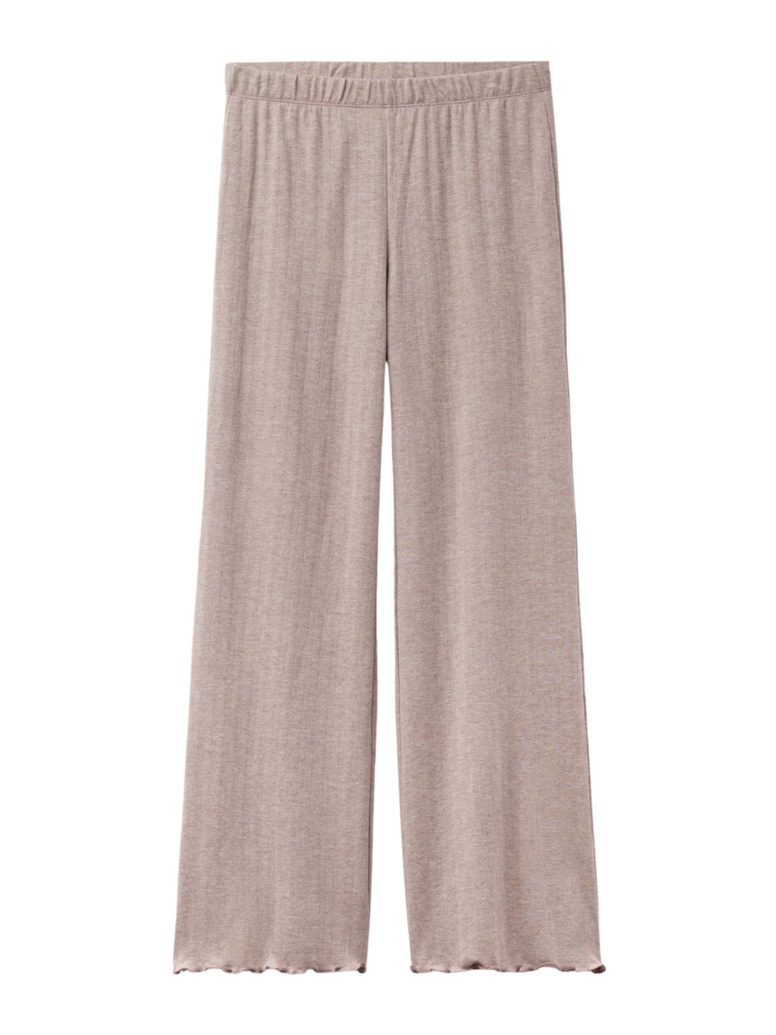 Calça Pantalona Em Modal Com Cashmere Luxury Softness Marrom Intimissimi