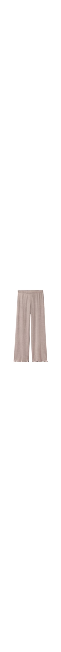Calça Pantalona Em Modal Com Cashmere Luxury Softness - Marrom