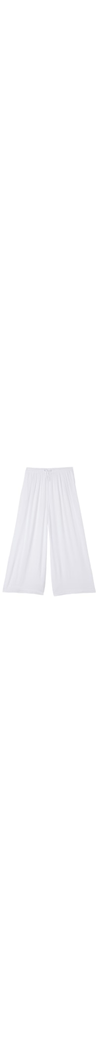 Calça Pantalona Em Viscose - Branco