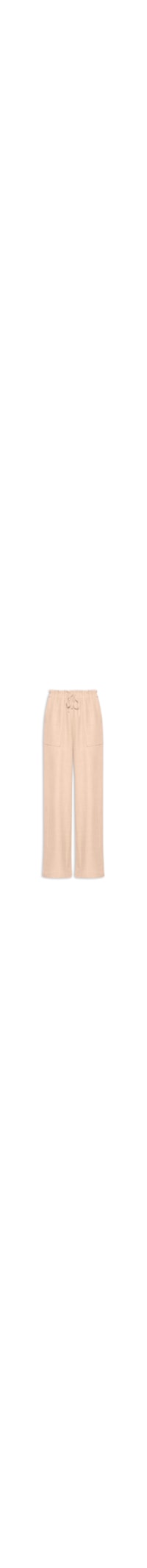 Calça Pantalona Feminina com Amarração - Bege
