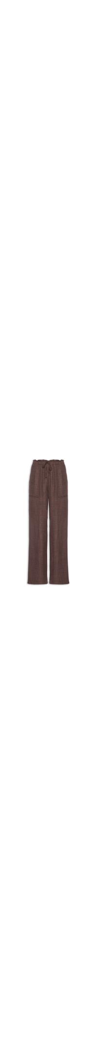 Calça Pantalona Feminina com Amarração - Marrom