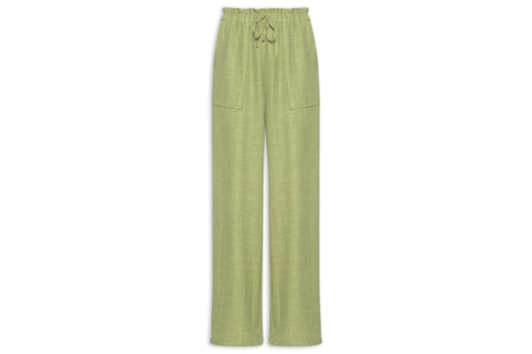 Calça Pantalona Feminina com Amarração - Verde