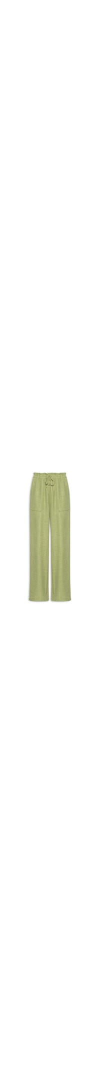 Calça Pantalona Feminina com Amarração - Verde