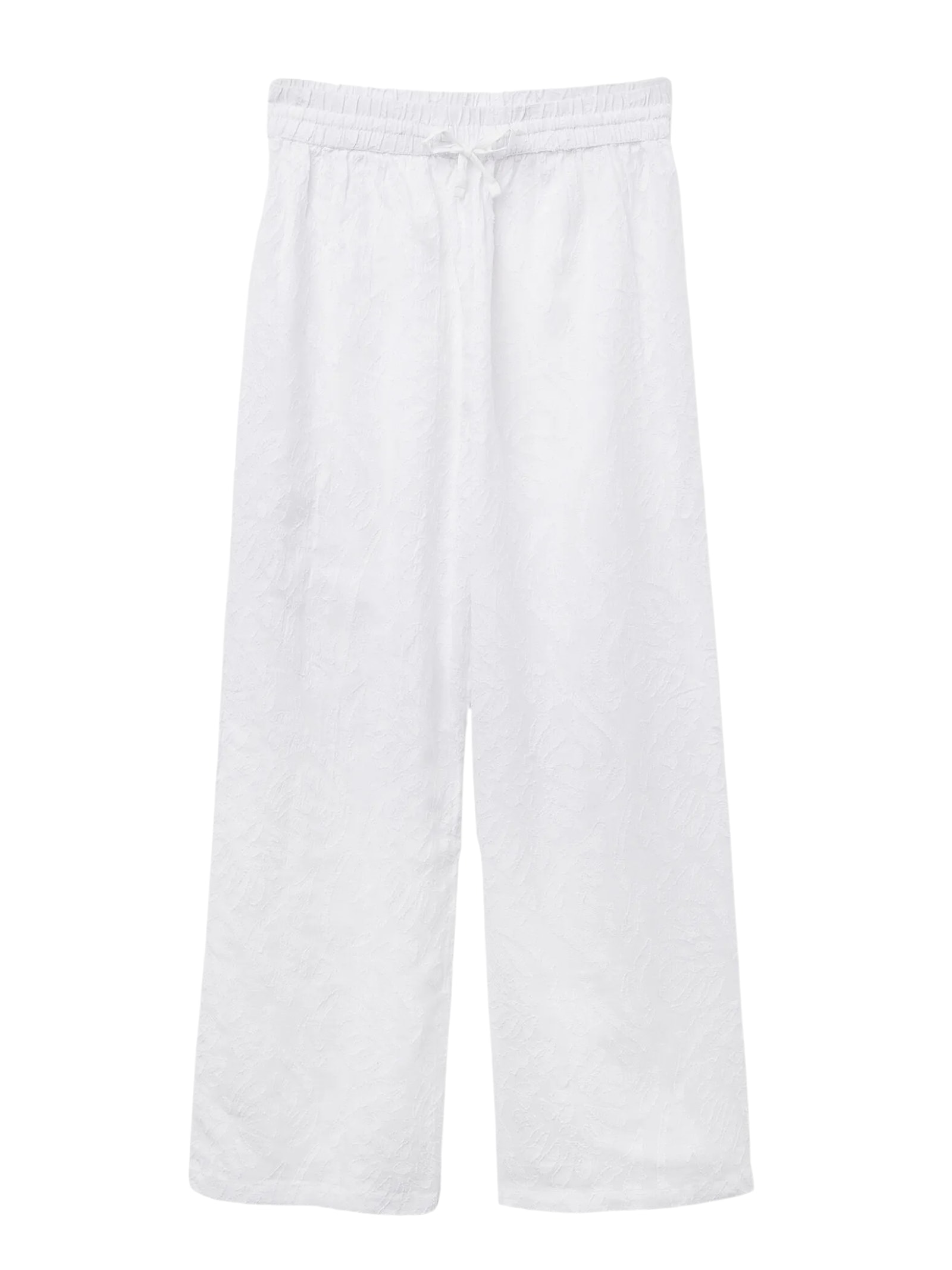 Calça Pantalona Jacquard Branco Calzedonia