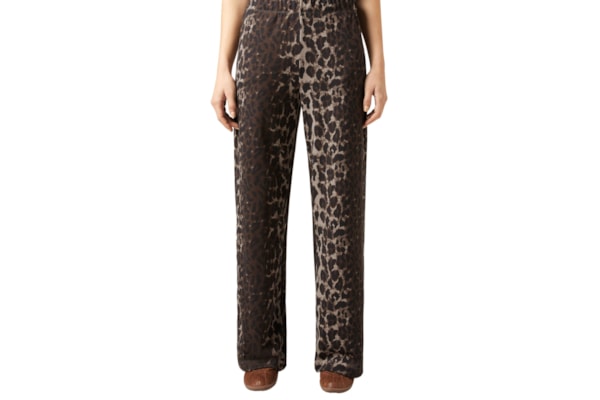 Calça Pantalona Luxe Lounge Animal Print - Marrom