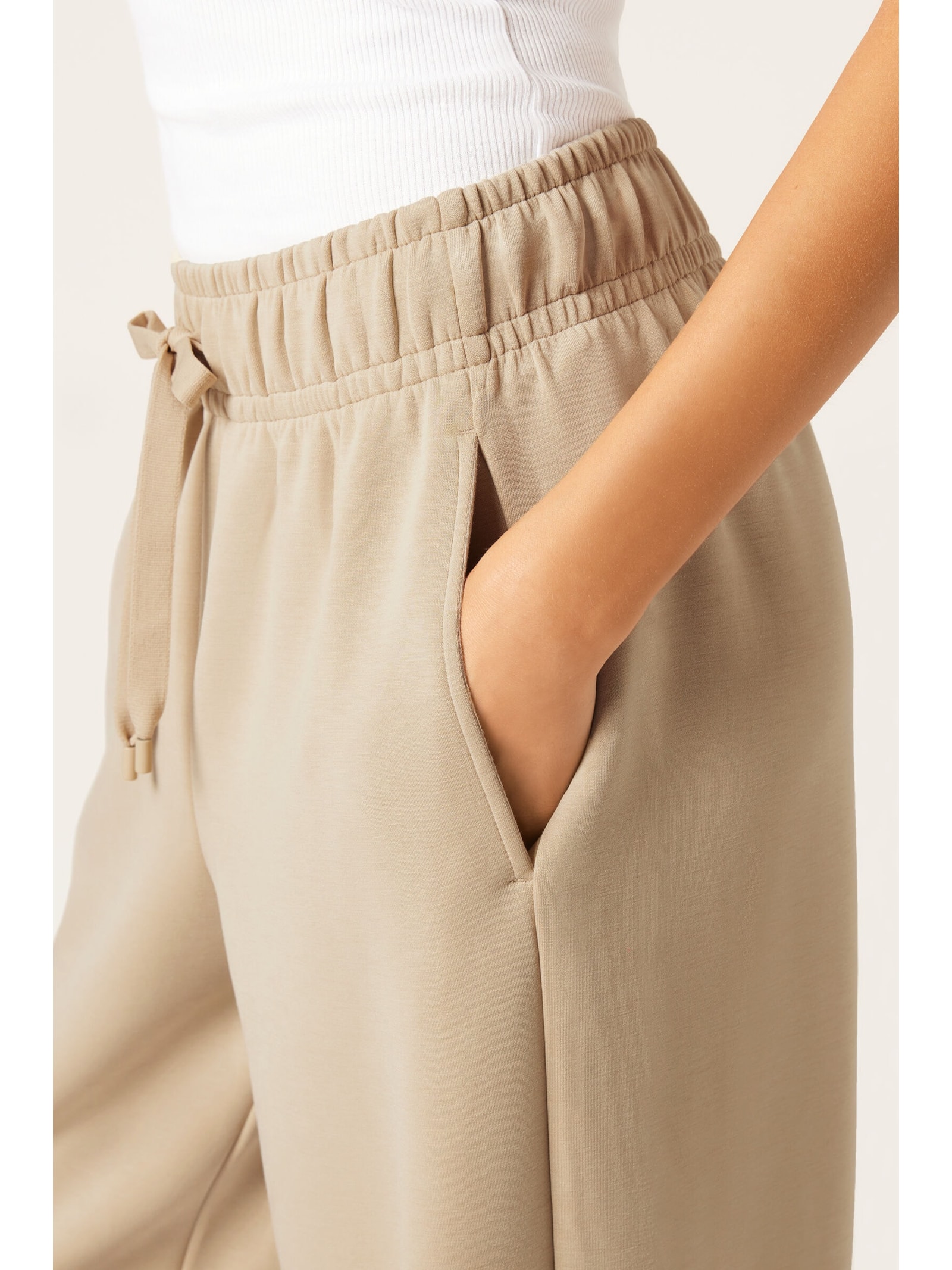 Calça Pantalona Luxe Lounge Bege Calzedonia