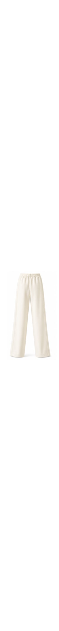 Calça Pantalona Moletom Linhas Off White - Branco