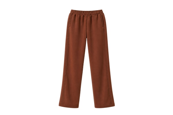 Calça Pantalona Moletom Linhas Outono - Marrom